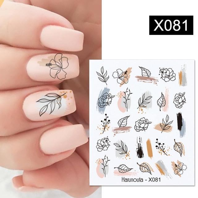 Water Nail Stickers Women Face Sketch Abstract Butterfly Image Sexy Girl Nail Art Decor Sliders Manicures For Nails Decoration Decal Self-Adhesive 3D Wave Design Decoration for Women Girls Tape Nail Art Stickers Decal Decoration