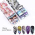 Nail Foils Marble Flower Series Iridescent Nail Art Transfer Sticker Paper Slider Nail Water Decal Design Manicures Decorations  Art Manicures Decoration New Gold Nail Transfer Foils for Nail Arts Nails Supply Holographic Effect Nail Art Foil Stickers Hol