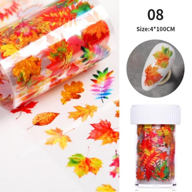 Nail Foils Marble Flower Series Iridescent Nail Art Transfer Sticker Paper Slider Nail Water Decal Design Manicures Decorations  Art Manicures Decoration New Gold Nail Transfer Foils for Nail Arts Nails Supply Holographic Effect Nail Art Foil Stickers Hol