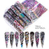 Nail Foils Marble Flower Series Iridescent Nail Art Transfer Sticker Paper Slider Nail Water Decal Design Manicures Decorations  Art Manicures Decoration New Gold Nail Transfer Foils for Nail Arts Nails Supply Holographic Effect Nail Art Foil Stickers Hol