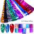 Nail Foils Marble Flower Series Iridescent Nail Art Transfer Sticker Paper Slider Nail Water Decal Design Manicures Decorations  Art Manicures Decoration New Gold Nail Transfer Foils for Nail Arts Nails Supply Holographic Effect Nail Art Foil Stickers Hol