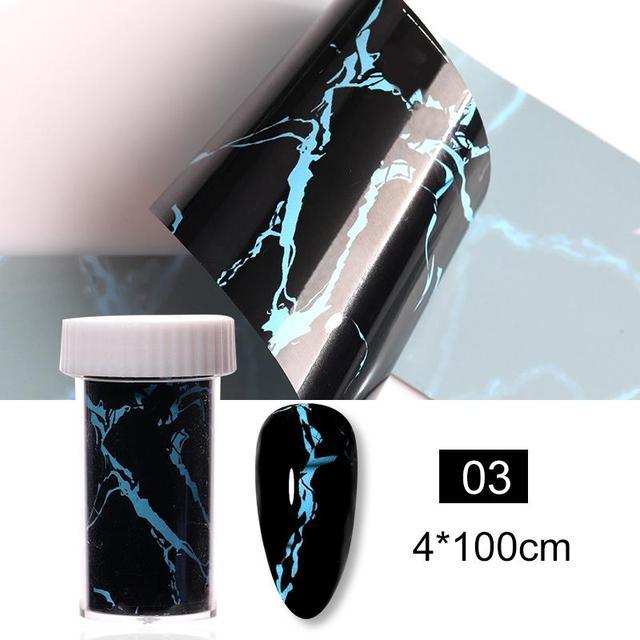 Nail Foils Marble Flower Series Iridescent Nail Art Transfer Sticker Paper Slider Nail Water Decal Design Manicures Decorations  Art Manicures Decoration New Gold Nail Transfer Foils for Nail Arts Nails Supply Holographic Effect Nail Art Foil Stickers Hol