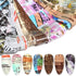 Nail Foils Marble Flower Series Iridescent Nail Art Transfer Sticker Paper Slider Nail Water Decal Design Manicures Decorations  Art Manicures Decoration New Gold Nail Transfer Foils for Nail Arts Nails Supply Holographic Effect Nail Art Foil Stickers Hol