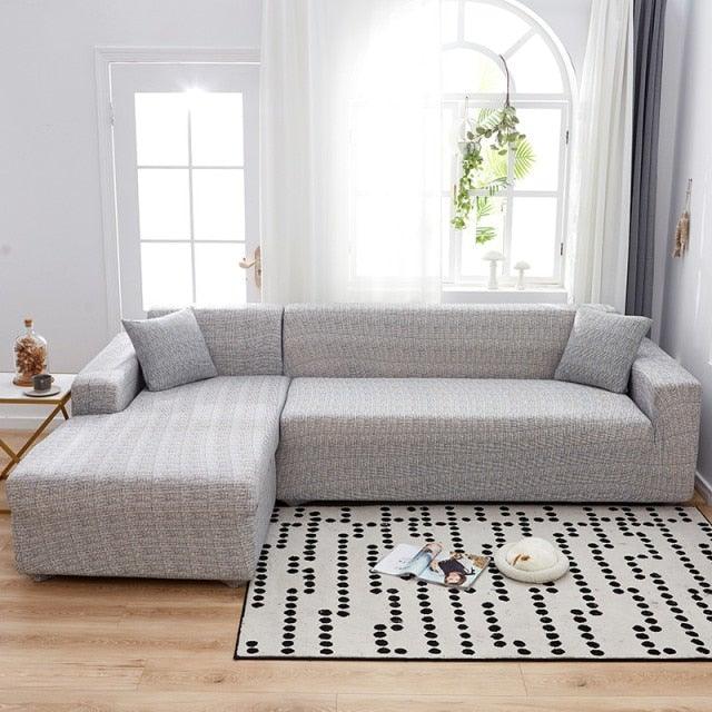 Elastic Sofa Covers for Living Room Stretch Slipcovers Sectional Couch Cover L Shape Corner Armchair Cover 1/2/3/4 Seater Slipcovers Elastic Stylish Printed Sectional Sofa Furniture Protector For Living Room