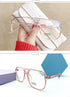 Double Beam Anti Blue Light Glasses Frame Women Men Anti Eyestrain Computer Reading TV Glasses Stylish Frame Anti Glasses Men And Women  Retro Big Frame Myopia Eyeglasses Oversized Mirror Frame