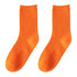 Simple Colorful Solid Color Socks Girls Candy Color Fashion Socks Spring And Autumn 100% Cotton Socks Female Socks Crew Socks Running Socks For Men And Women