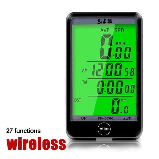 Wireless Bike Computer Wired Cycling Bike Speedometer Odometer Stopwatch Waterproof Bicycle Waterproof Speedometer With Digital LCD Display For Outdoor Cycling And Fitness Multi-Function Gifts For Bikers