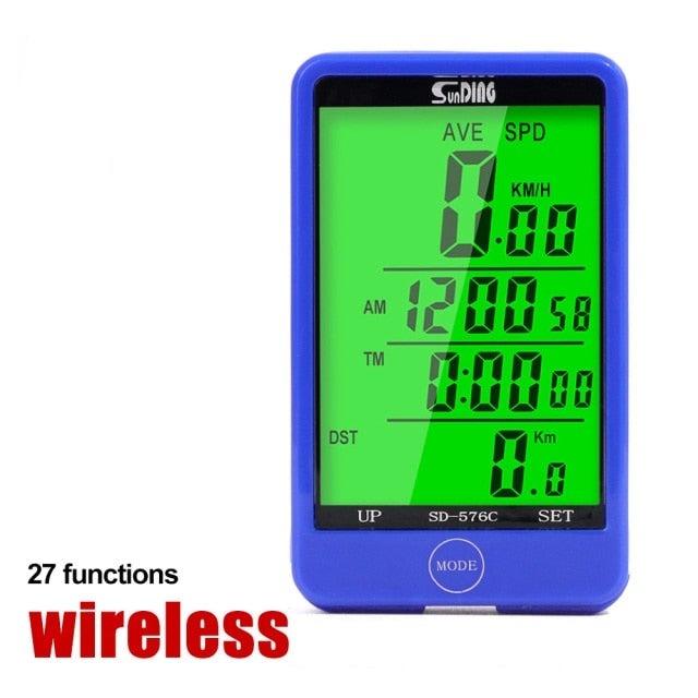 Wireless Bike Computer Wired Cycling Bike Speedometer Odometer Stopwatch Waterproof Bicycle Waterproof Speedometer With Digital LCD Display For Outdoor Cycling And Fitness Multi-Function Gifts For Bikers