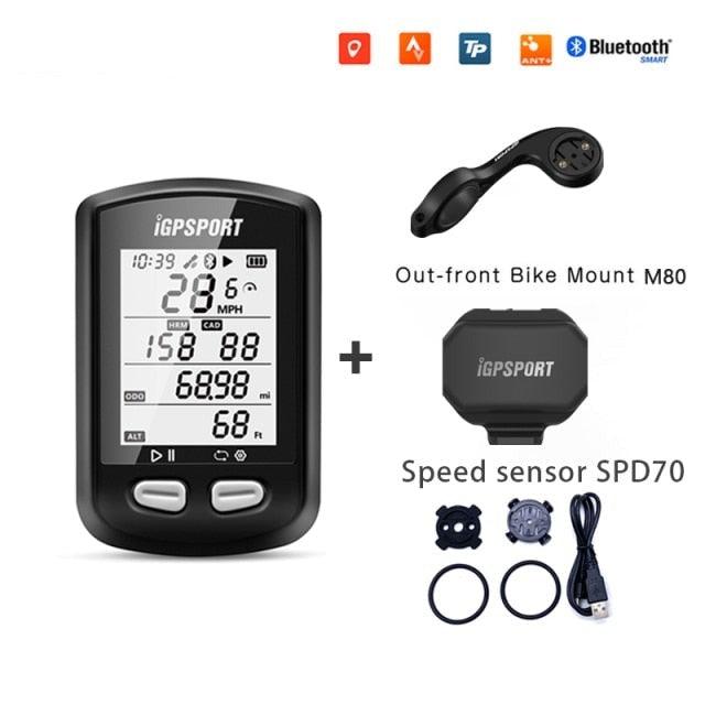 Bike Wireless Stopwatch GPS Bicycle Computer IPX6 Waterproof Cycling Speedometer With ANT+ Bluetooth Bike Speedometer and Odometer Rechargeable Cycling Computer MTB Tracker With LCD Automatic Backlight Display