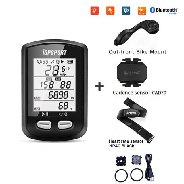 Bike Wireless Stopwatch GPS Bicycle Computer IPX6 Waterproof Cycling Speedometer With ANT+ Bluetooth Bike Speedometer and Odometer Rechargeable Cycling Computer MTB Tracker With LCD Automatic Backlight Display