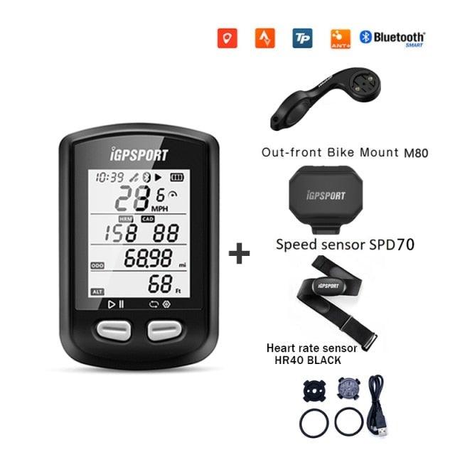 Bike Wireless Stopwatch GPS Bicycle Computer IPX6 Waterproof Cycling Speedometer With ANT+ Bluetooth Bike Speedometer and Odometer Rechargeable Cycling Computer MTB Tracker With LCD Automatic Backlight Display