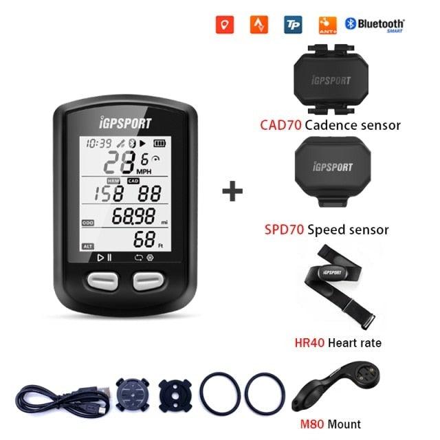 Bike Wireless Stopwatch GPS Bicycle Computer IPX6 Waterproof Cycling Speedometer With ANT+ Bluetooth Bike Speedometer and Odometer Rechargeable Cycling Computer MTB Tracker With LCD Automatic Backlight Display