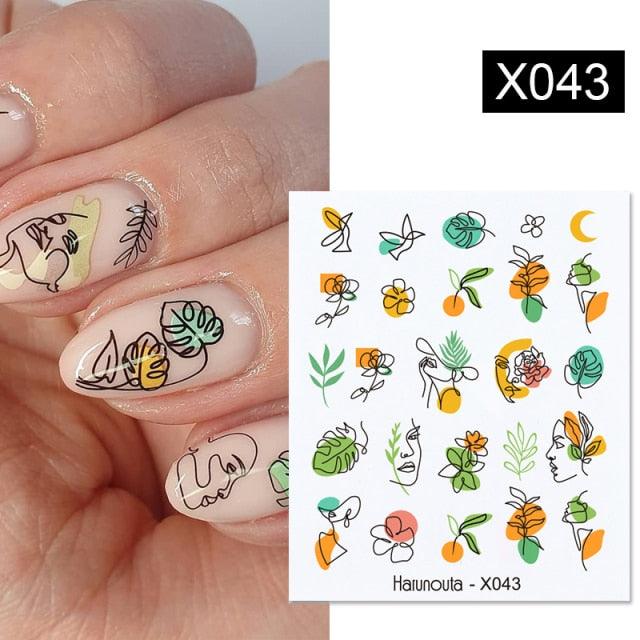 Summer Fruit Water Decals Kiwi Banana Strawberry Flower Alphabet Leaves Nail Art Stickers Wraps Slider Decorations 3D Fruit Nail Art Slices, Summer Fruit Slime Nail Supplies Nail Art Decorations Fruit Flakes Nail Accessories