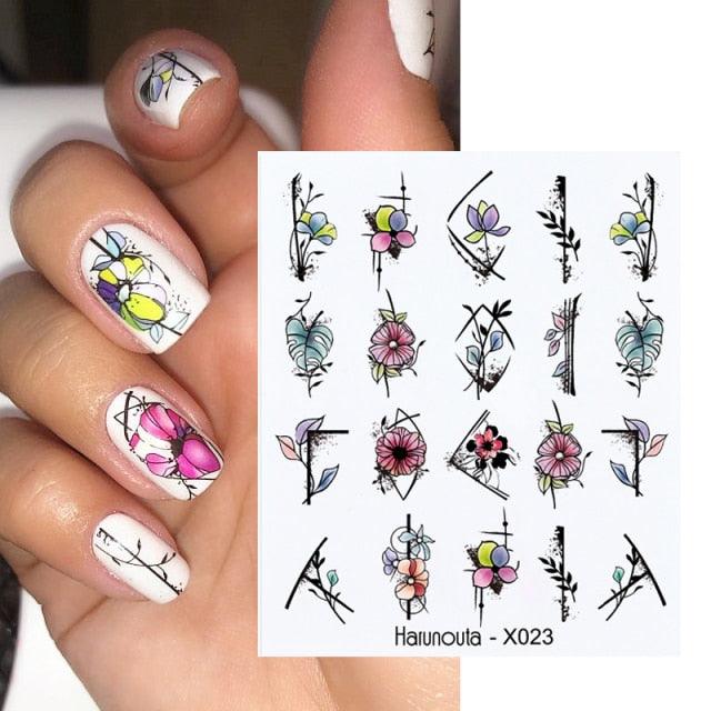 Summer Fruit Water Decals Kiwi Banana Strawberry Flower Alphabet Leaves Nail Art Stickers Wraps Slider Decorations 3D Fruit Nail Art Slices, Summer Fruit Slime Nail Supplies Nail Art Decorations Fruit Flakes Nail Accessories