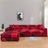 Elastic Sofa Covers for Living Room Stretch Slipcovers Sectional Couch Cover L Shape Corner Armchair Cover 1/2/3/4 Seater Slipcovers Elastic Stylish Printed Sectional Sofa Furniture Protector For Living Room