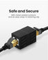 Elegant Small RJ45 Network Coupler Connector Cat7/6/5e Ethernet Adapter 8P8C Network Extender Extension Cable For Ethernet Cable Adapter Female To Female Black