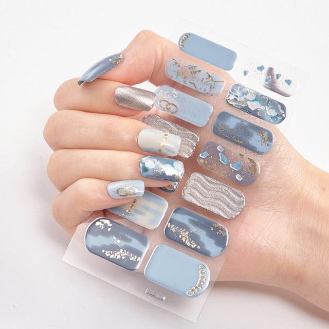 New Year Patterned Nail Decor Nail Polish Nail Art Stickers Full Beauty Sticker for Nails Nail Accessorie Christmas Nail Sticker 3D Nail Art Stickers Decal Slider Template Diy Nail Tool Decorations Nail Art Design Self Adhesive Luxury Designer Nail Sticke