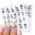 Nail Sticker Flower Water Transfer White Rose Necklace Lace Jewelry Nail Water Decal Black Wraps Tips  Nail Art Accessories Decoration Decal Self-Adhesive 3D Wave Design Decoration for Women Girls Tape Nail Art Stickers Decal Decoration