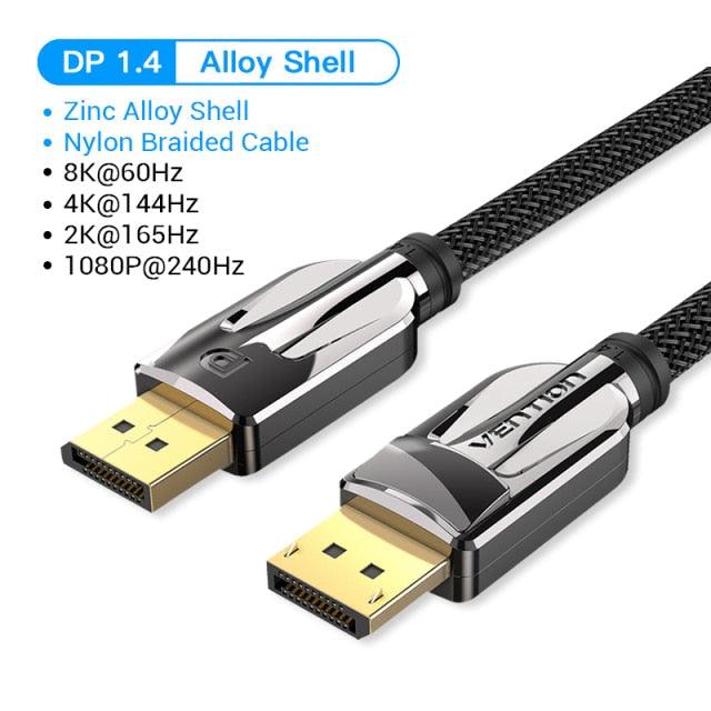 Fast 1.4Gbps 8K 60Hz 4K HDR Display Port Audio Cable for Video PC Laptop TV - STEVVEX Cable - 165Hz displayport, 220, audio cable for laptop, audio cable for monitor, audio cable for pc, audio cable for projector, audio convertor, audio video convertor, cable, cables, durability guaranteed, high resolution HDR, thick wire cable, video convertor - Stevvex.com