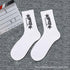 1 Pair Brand New Fashion Pure Cotton Black White Crew Unisex Socks Sports High Skateboard Blaze Street Wear Happy Long Warm Winter And Autumn Socks For Men And Women