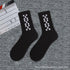 1 Pair Brand New Fashion Pure Cotton Black White Crew Unisex Socks Sports High Skateboard Blaze Street Wear Happy Long Warm Winter And Autumn Socks For Men And Women