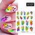 French Line Nail Water Decal Flower Marble Leaf Girl Stickers on Nails Water Ink Transfer Slider Nail Stickers Decor Kids Nails Art Decoration Nail Strips Shiny French Tip Guides Stickers French Nail Stickers Form Fringe Guides