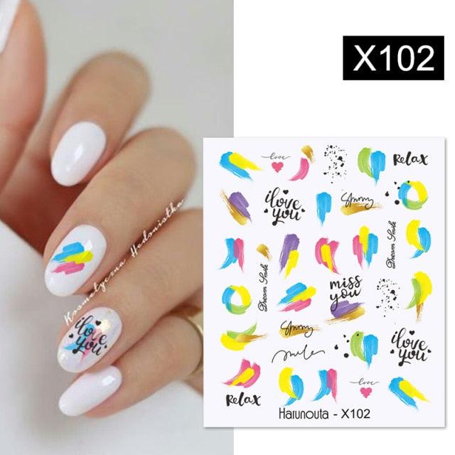 French Line Nail Water Decal Flower Marble Leaf Girl Stickers on Nails Water Ink Transfer Slider Nail Stickers Decor Kids Nails Art Decoration Nail Strips Shiny French Tip Guides Stickers French Nail Stickers Form Fringe Guides