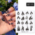 French Line Nail Water Decal Flower Marble Leaf Girl Stickers on Nails Water Ink Transfer Slider Nail Stickers Decor Kids Nails Art Decoration Nail Strips Shiny French Tip Guides Stickers French Nail Stickers Form Fringe Guides