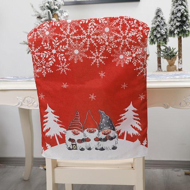 Stylish Chair Covers Christmas Santa Claus Chair Back Cover Christmas Dining Dinner Table Decoration New Year Party Supplies Dining Table Decoration for Home New Year Party