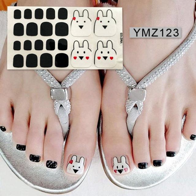 Shiny Toenail Sticker Full Cover Feet Decorations Mixed Patterns Nail Wraps Beauty Design Waterproof Toenail Art Manicure Toe Nail Polish Stickers Glitter Toenail Nail Polish Strips Decals Full Wraps Self Adhesive Toe Nail Tip Full Toe Nail Wraps