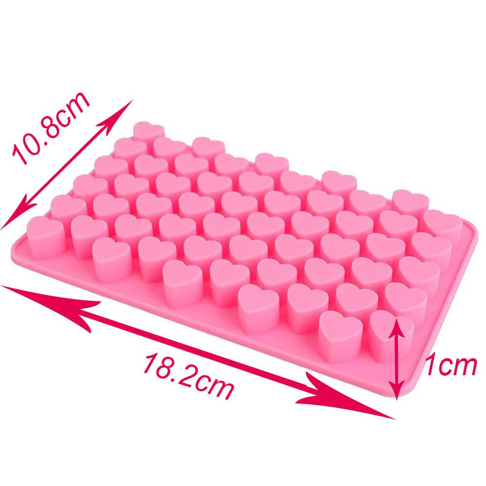 Mini Heart Mold Silicone Ice Chocolate Fondant Mould 3D Pastry Jelly Cookies Baking Cake Decoration Tools 5 Colors Silicone Mold Mini Heart Shape Silicone Ice Cube Molds Trays Chocolate Cute Pink Mold