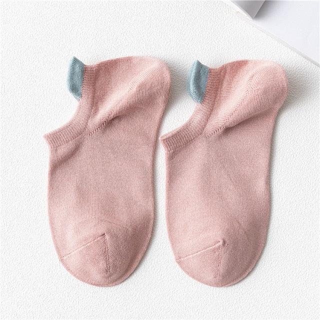 New Fashion Socks Unisex New Style Of Women's Pure Cotton Candy-Colored Cartoon Short Socks Heart Casual Animal Funny Socks Cute Short Fun Boat Socks For Men And Women