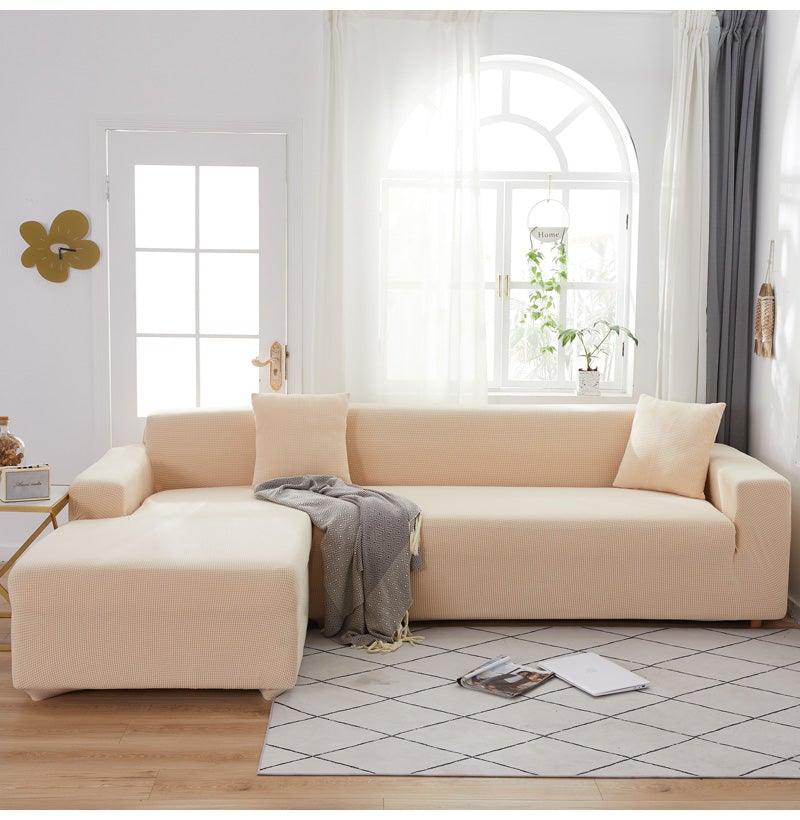 Elegant Elastic Sofa Covers Set for Living Room Chaise Lounge L Shape Corner Stretch Couch Armchair Slipcover Furniture Protector Shaped Sofa Cover Sectional Couch Cover for Living Room Fabric Chaise Lounge Slipcover