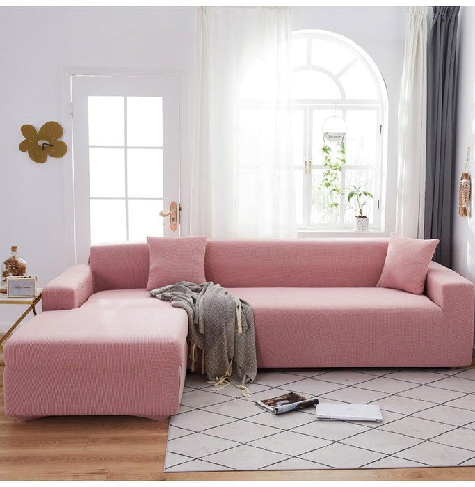 Elegant Elastic Sofa Covers Set for Living Room Chaise Lounge L Shape Corner Stretch Couch Armchair Slipcover Furniture Protector Shaped Sofa Cover Sectional Couch Cover for Living Room Fabric Chaise Lounge Slipcover