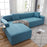 Elegant Elastic Sofa Covers Set for Living Room Chaise Lounge L Shape Corner Stretch Couch Armchair Slipcover Furniture Protector Shaped Sofa Cover Sectional Couch Cover for Living Room Fabric Chaise Lounge Slipcover