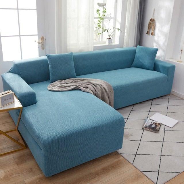 Elegant Elastic Sofa Covers Set for Living Room Chaise Lounge L Shape Corner Stretch Couch Armchair Slipcover Furniture Protector Shaped Sofa Cover Sectional Couch Cover for Living Room Fabric Chaise Lounge Slipcover