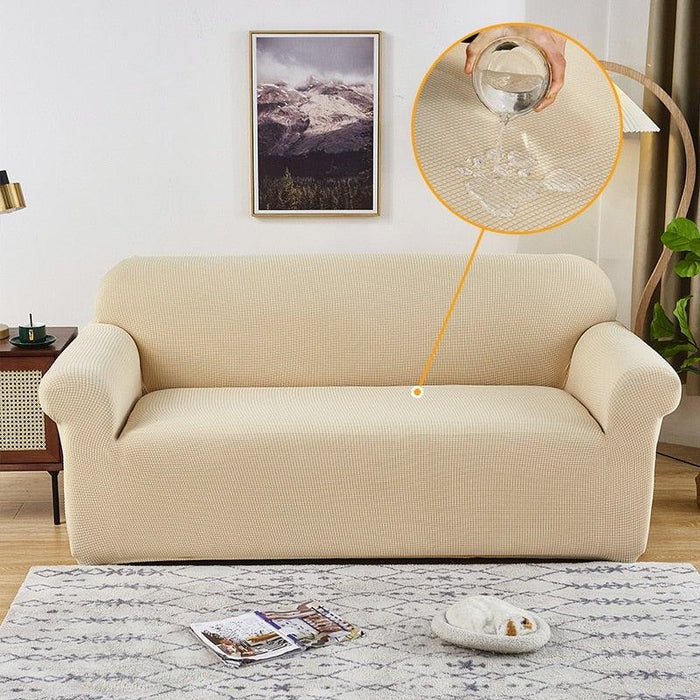 Sofa Cover Waterproof Waffle Sofa Cover All-Inclusive Thick  Sofa Towel Waterproof Sofa Cushion Waterproof Couch Cover Dual Waterproof Sofa Cover Stretch Jacquard Sofa Slipcover Leakproof Furniture Protector For Kids