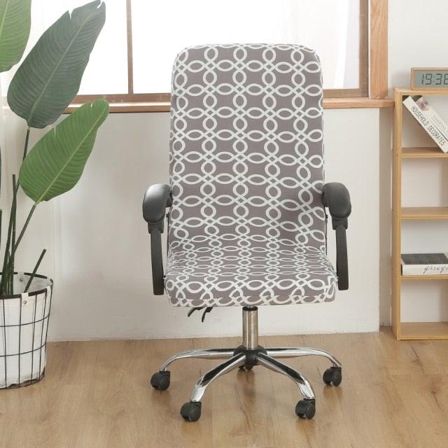 Office Chair Cover Jacquard Removable Gaming Computer Case Cushion Covers Dust Guards For Home Leisure Universal Size Modern Stretchable Cloth Polyester Universal Desk Task Chair Chair Covers Stretch Rotating Chair Slipcover