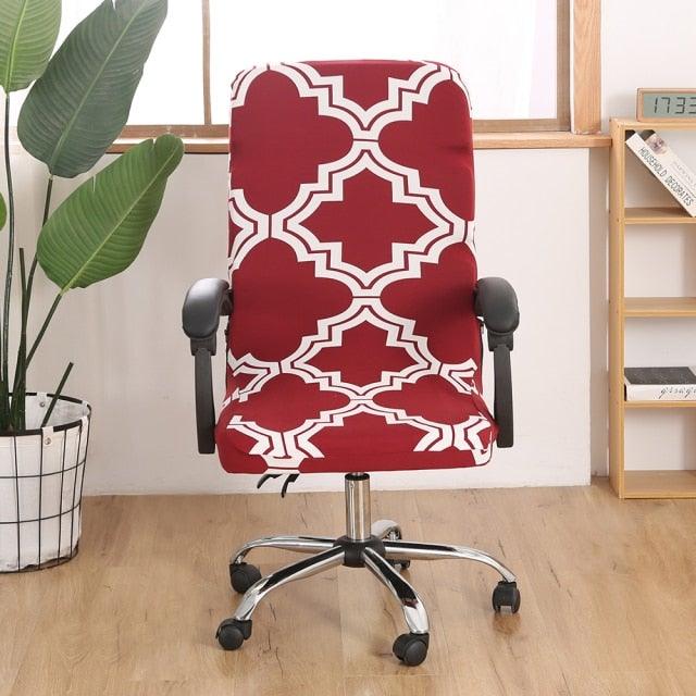 Office Chair Cover Jacquard Removable Gaming Computer Case Cushion Covers Dust Guards For Home Leisure Universal Size Modern Stretchable Cloth Polyester Universal Desk Task Chair Chair Covers Stretch Rotating Chair Slipcover