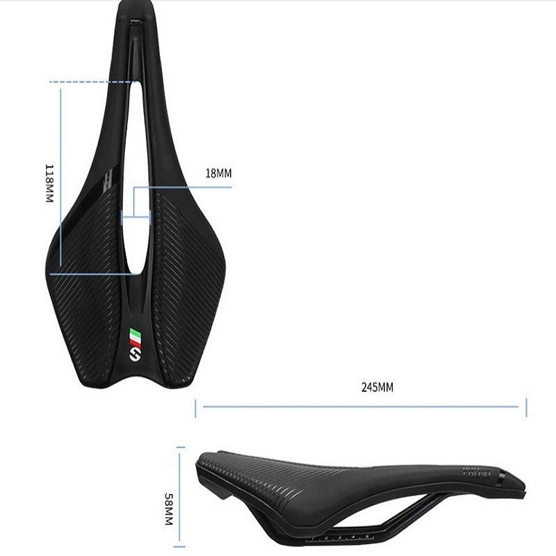 Bicycle Saddle Soft Thick Mountain Road Bike Wide Seat Cushion Bike Carbon Saddle Seat Ergonomics Design Fit Comfort Bike Saddle With Foam Breathable Soft Bicycle Cushion For Women Men