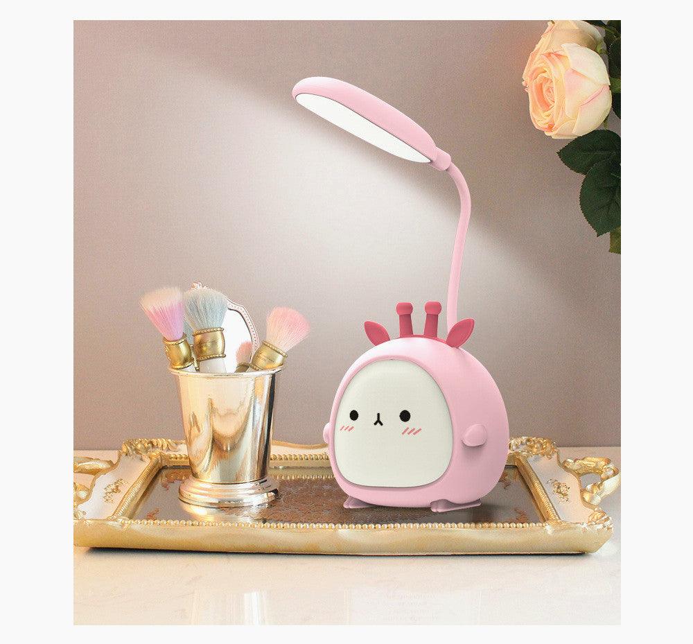 Cartoon Desk Lamp Eye Protection Energy-saving Reading Lamp USB Charging Sleeping Night Light LED Table Lamp for Kids Cute Study Lamps for Bedroom Décor