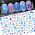 Blue Butterfly 3D Nail Stickers Flowers Leaves Self Adhesive Transfer Sliders Wraps Manicures Foils Decorations Decoration Tattoo Manicure Transfer Nail Decals Flowers Butterfly Designs Nails Supply Manicure Tips Design Nail Decoration