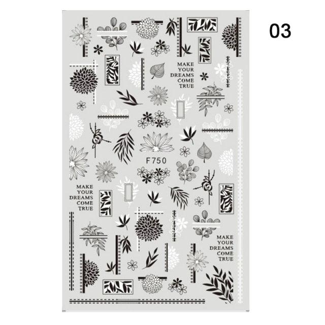 Blue Butterfly 3D Nail Stickers Flowers Leaves Self Adhesive Transfer Sliders Wraps Manicures Foils Decorations Decoration Tattoo Manicure Transfer Nail Decals Flowers Butterfly Designs Nails Supply Manicure Tips Design Nail Decoration