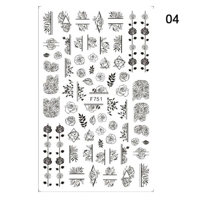 Blue Butterfly 3D Nail Stickers Flowers Leaves Self Adhesive Transfer Sliders Wraps Manicures Foils Decorations Decoration Tattoo Manicure Transfer Nail Decals Flowers Butterfly Designs Nails Supply Manicure Tips Design Nail Decoration