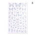 Blue Butterfly 3D Nail Stickers Flowers Leaves Self Adhesive Transfer Sliders Wraps Manicures Foils Decorations Decoration Tattoo Manicure Transfer Nail Decals Flowers Butterfly Designs Nails Supply Manicure Tips Design Nail Decoration