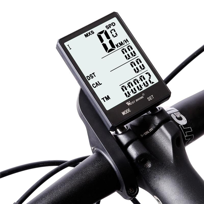 Wireless Wired Bike Computer Backlight Speedometer Odometer Rainproof Cycling Stopwatch Road Bicycle Computer Multifunction With Extra Large LCD Backlight Display Waterproof Design