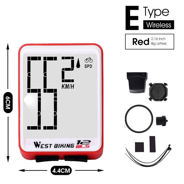 Wireless Wired Bike Computer Backlight Speedometer Odometer Rainproof Cycling Stopwatch Road Bicycle Computer Multifunction With Extra Large LCD Backlight Display Waterproof Design