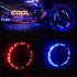 Bicycle Light Wheels Double-Sensing Sided Mountain Bike LED Lamp Riding Wheel Lights Neon Flashing Lamp Glow In The Dark Safety Warning Bike Lights For Night Riding