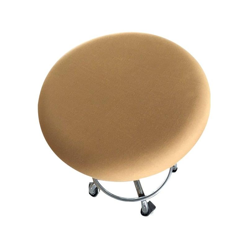 Polyester Fabric Round Chair Cover Waterproof Dining Seat Chair Covers Hotel Banquet Seat Covers Chair Protector Round Bar Stool Seat Covers Washable Stool Cushion Slipcover Elastic Bar Chair Covers