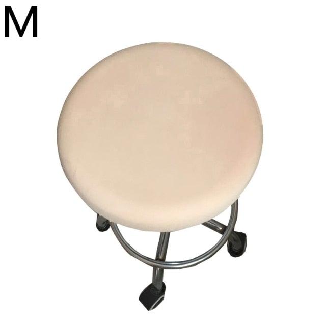 Polyester Fabric Round Chair Cover Waterproof Dining Seat Chair Covers Hotel Banquet Seat Covers Chair Protector Round Bar Stool Seat Covers Washable Stool Cushion Slipcover Elastic Bar Chair Covers